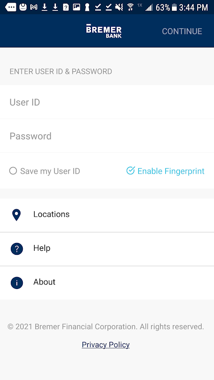 Bremer Bank Mobile Screenshot1