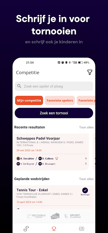 Tennis & Padel Vlaanderen Screenshot3