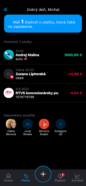 Tatra banka VIAMO Screenshot1