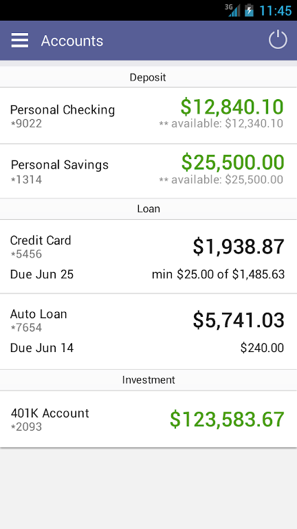 SDFCU Mobile Banking Screenshot1