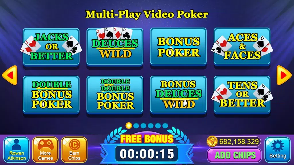 Video Poker Games - Multi Hand Screenshot1