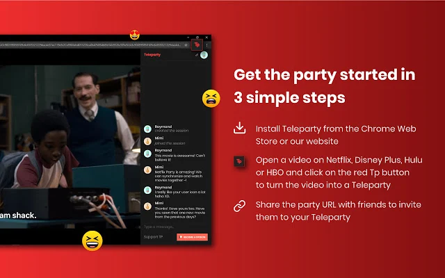 Teleparty - Netflix Party Screenshot3