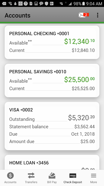 BayPort CU Mobile Banking Screenshot1