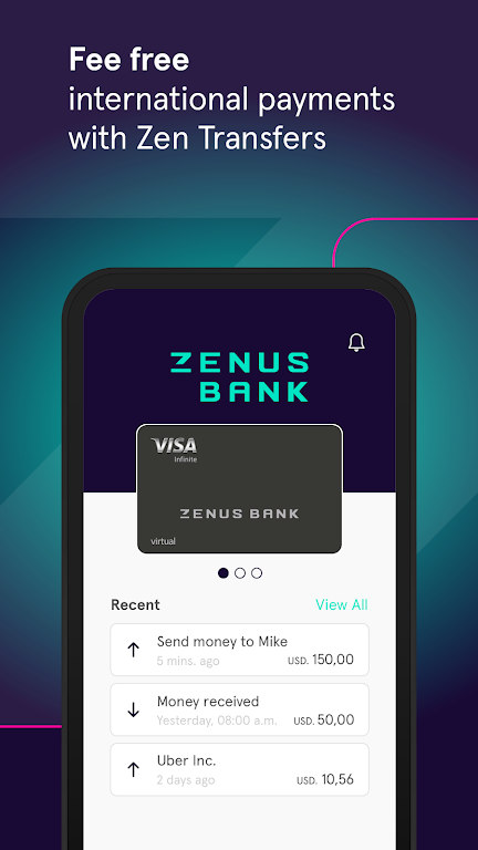 Zenus Bank: U.S. bank accounts Screenshot3