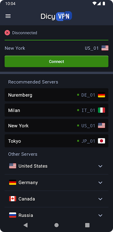 DicyVPN - Free VPN Screenshot1