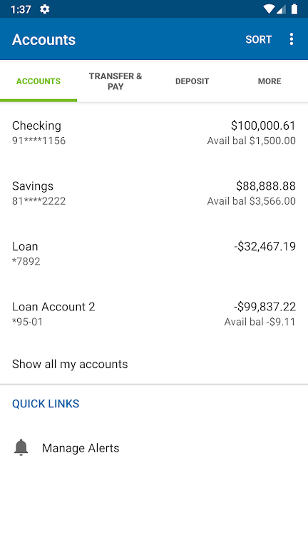 HomeTrust Mobile Banking Screenshot3