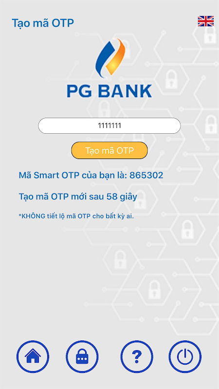 PG Bank Smart OTP Screenshot2