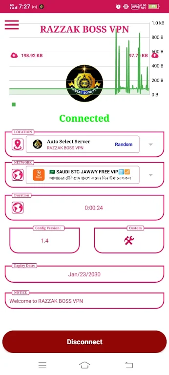 RAZZAK BOSS VPN Screenshot1