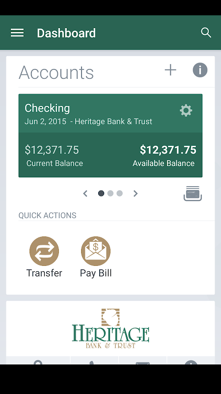 Heritage Bank and Trust Mobile Screenshot1