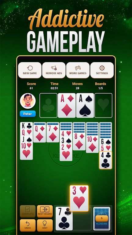 Klondike Solitaire Offline Screenshot2