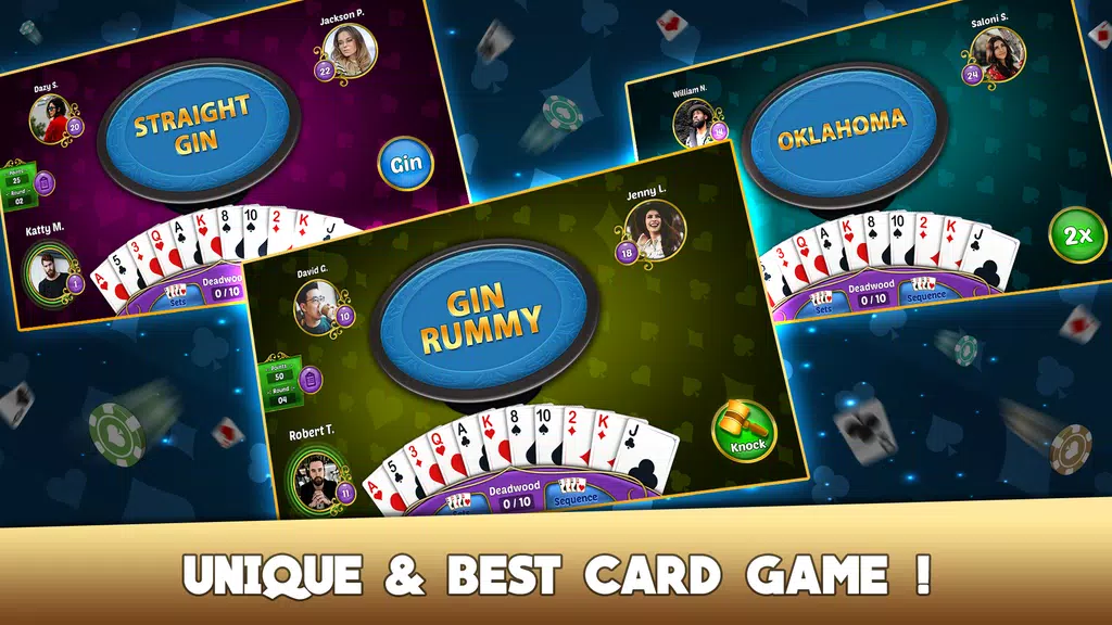 Gin Rummy - 2 Player Free Card Games Screenshot1