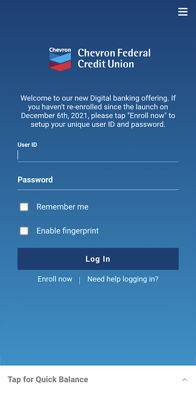 Chevron FCU Mobile Banking Screenshot1