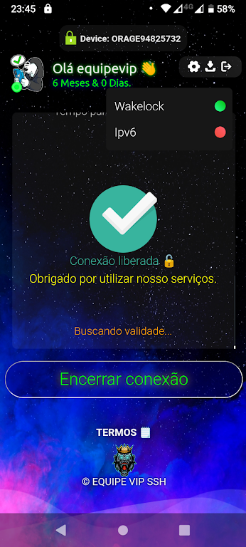 EQUIPE VIP VPN Screenshot2