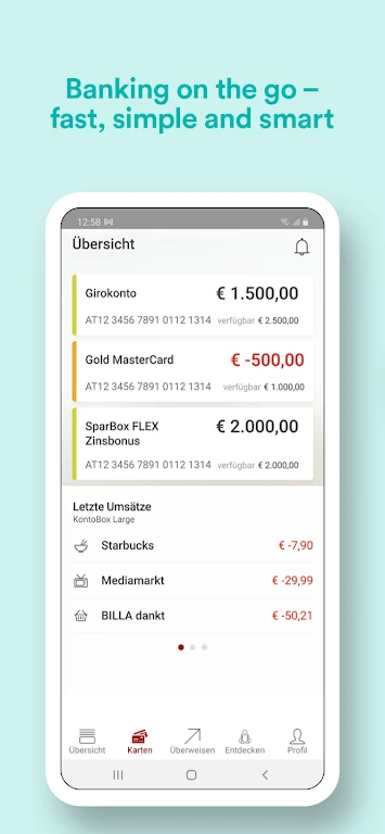 BAWAG Banking App Screenshot1