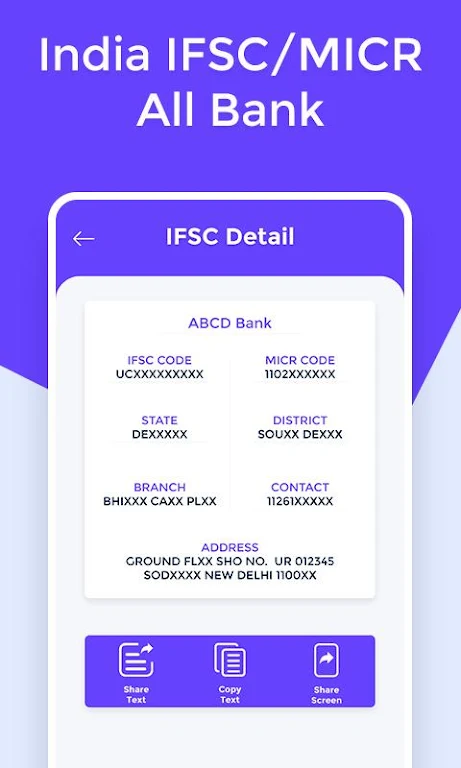 Indian IFSC/MICR All BANK Screenshot4