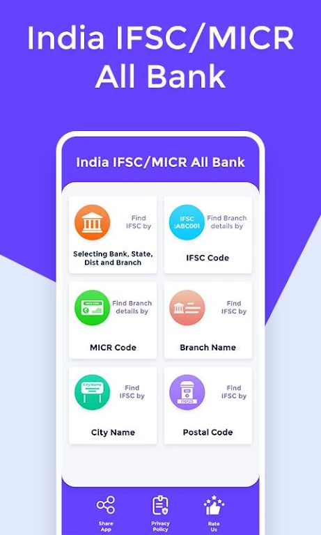 Indian IFSC/MICR All BANK Screenshot1