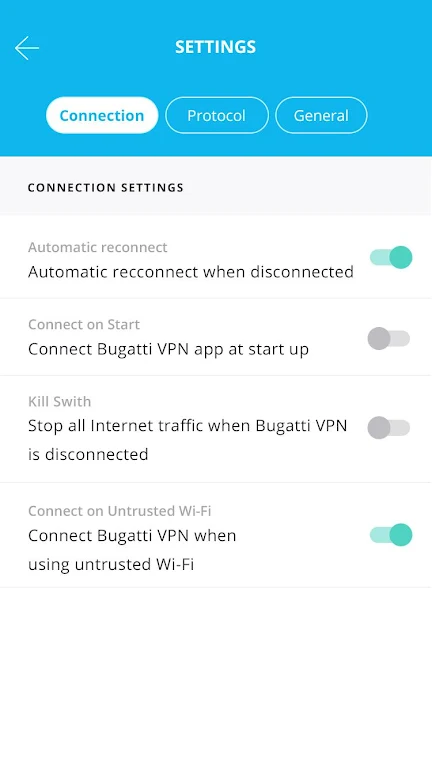 BugattiVPN Free Unlimited VPN Screenshot4