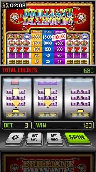 Brilliant Diamond Slot Machine Screenshot1