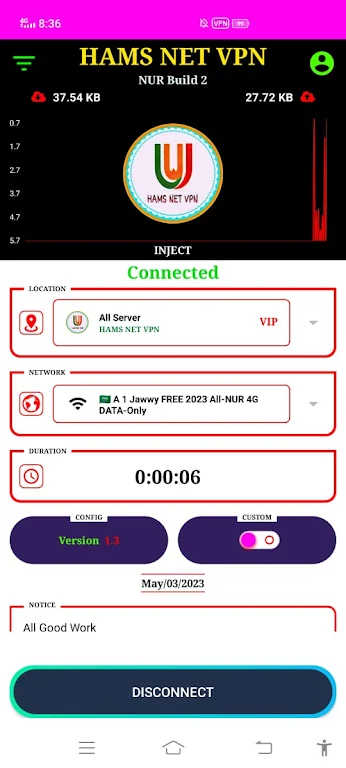 HAMS NET VPN - Fast & Secure Screenshot2