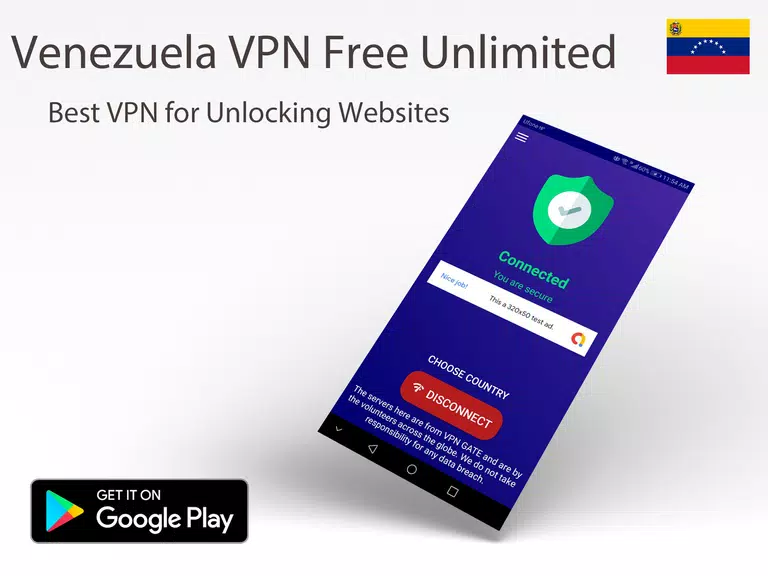 Venezuela VPN Free Unlimited Screenshot1