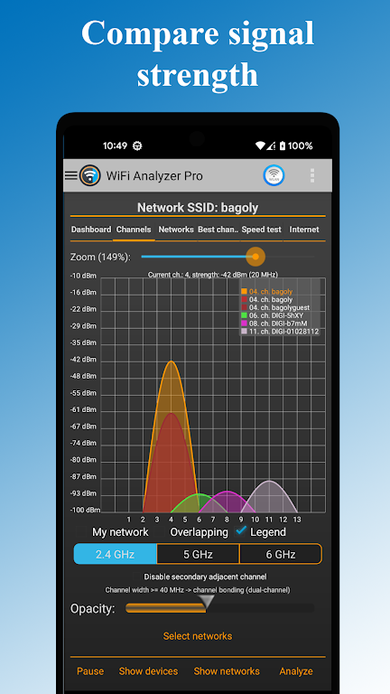 WiFi Analyzer Pro Mod Screenshot1