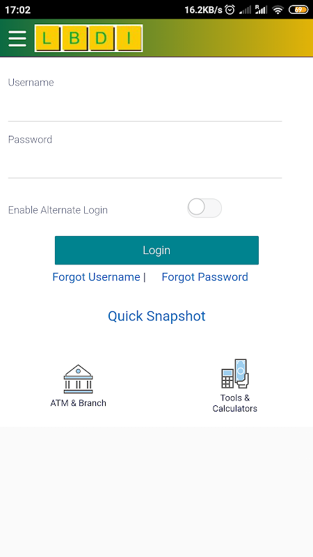 LBDI Mobile Banking Screenshot1