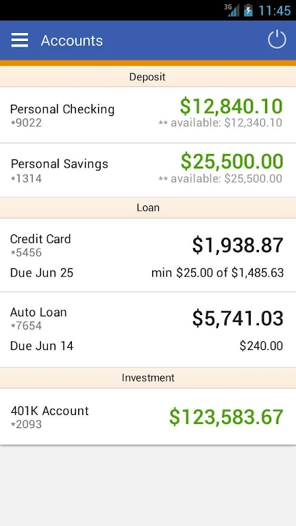 Workers CU Mobile Banking Screenshot1