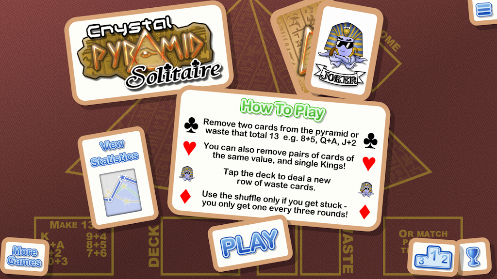 Crystal Pyramid Solitaire Screenshot2