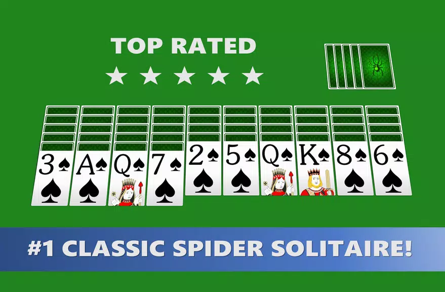 Spider Solitaire: Large Cards! Screenshot1