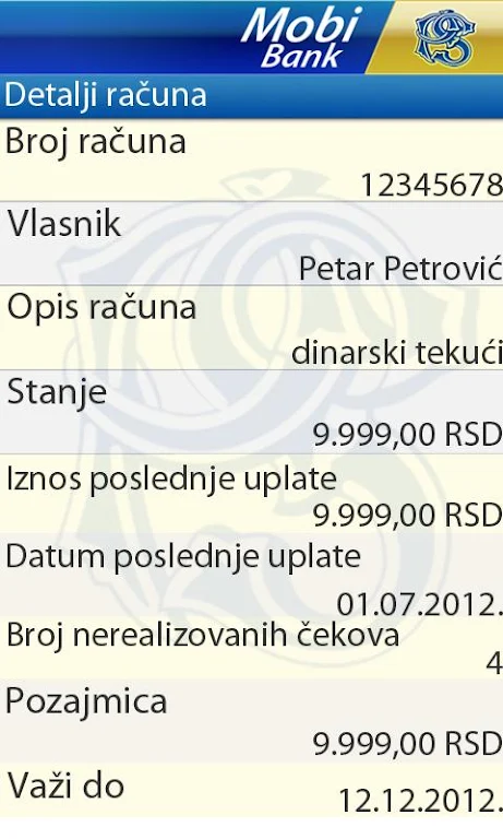 MobiBankPŠ-banka u telefonu Screenshot3