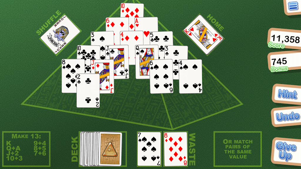 Crystal Pyramid Solitaire Screenshot3