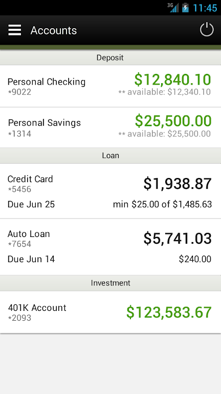 NorthCountry Mobile Banking Screenshot1