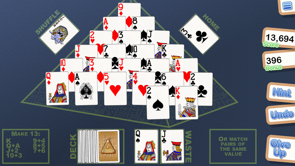 Crystal Pyramid Solitaire Screenshot1