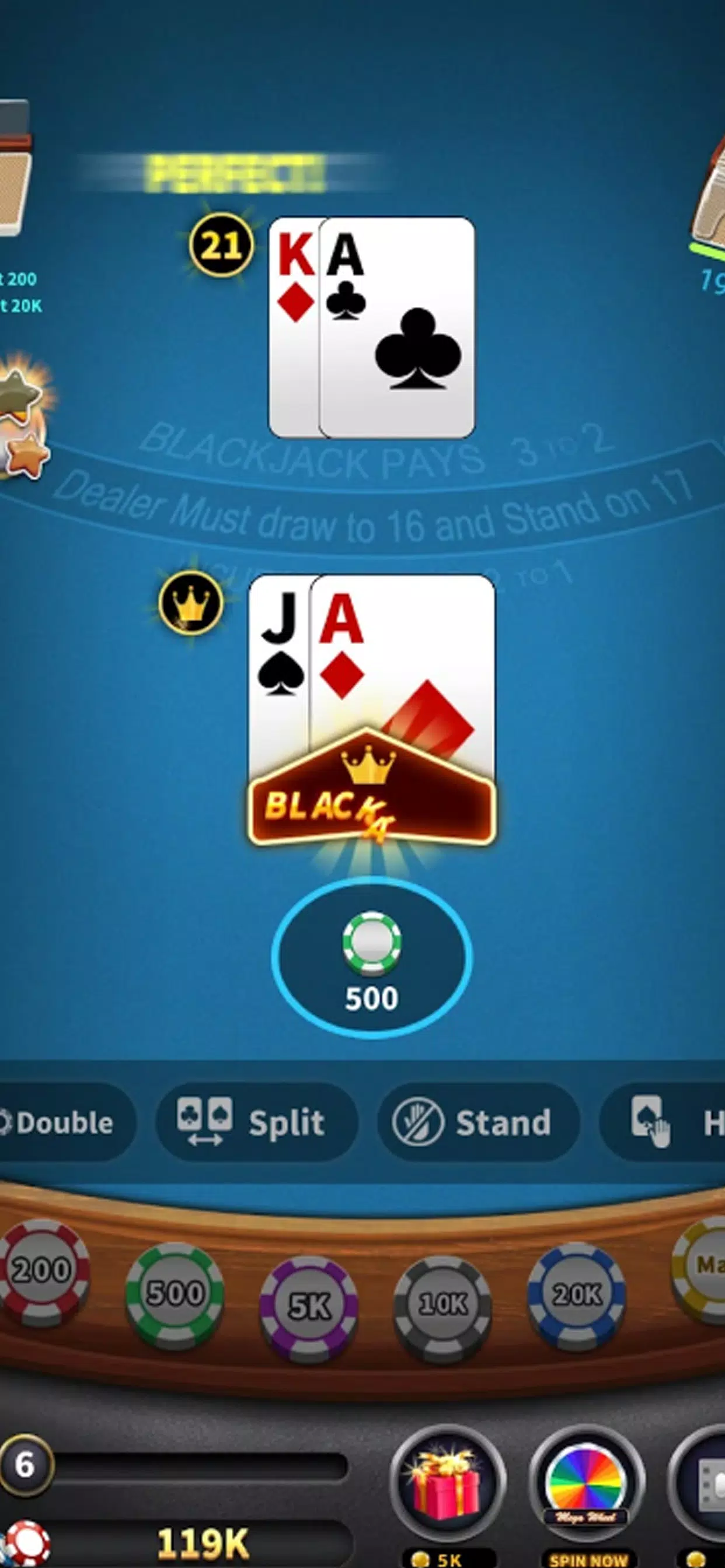 BlackJack 21 Offline Screenshot2