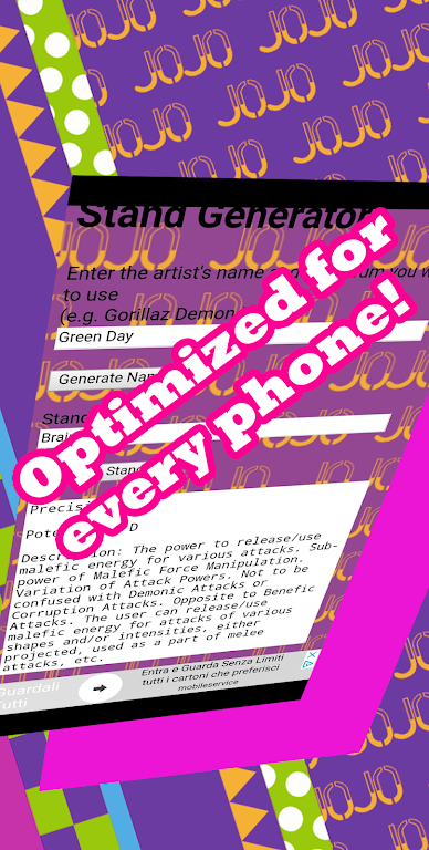 JoJo Stand Generator Screenshot4