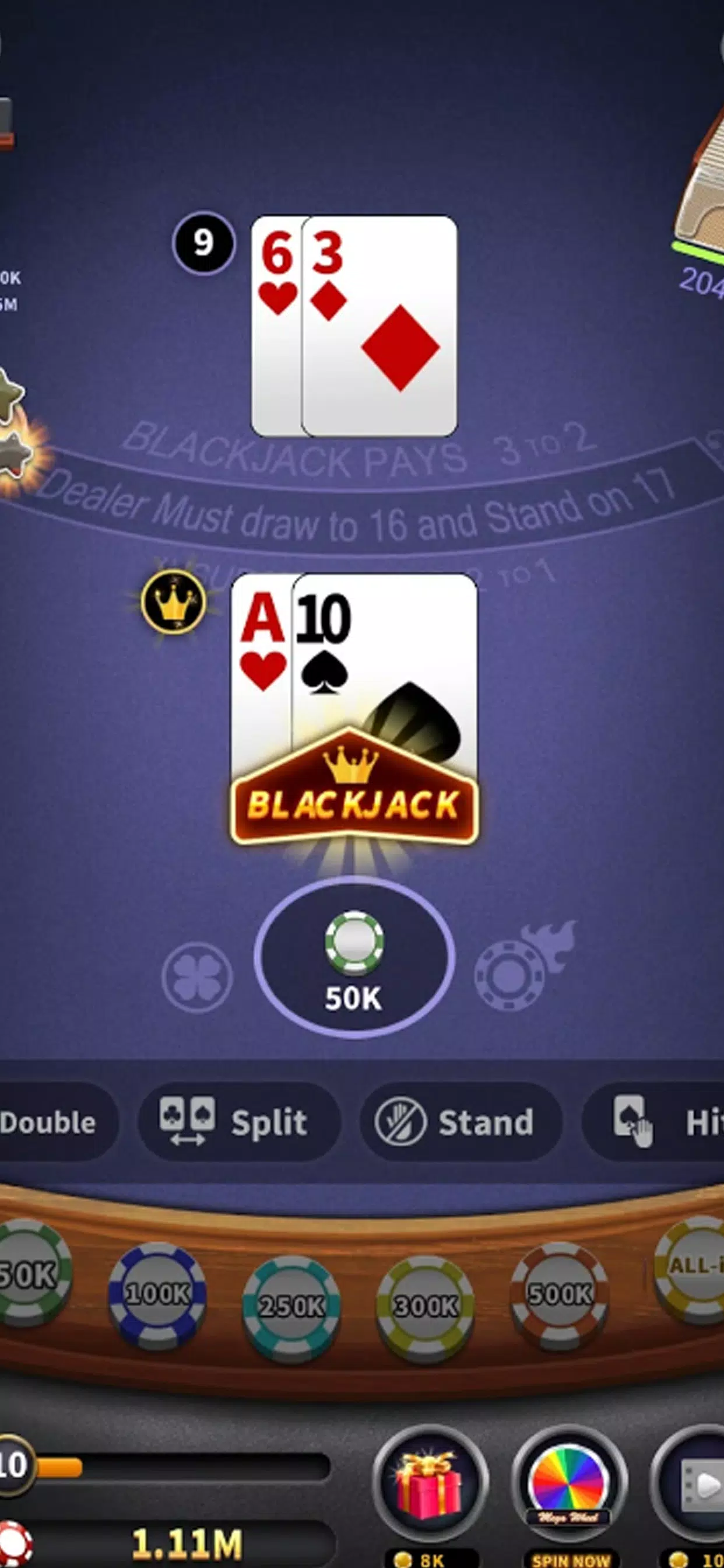 BlackJack 21 Offline Screenshot1