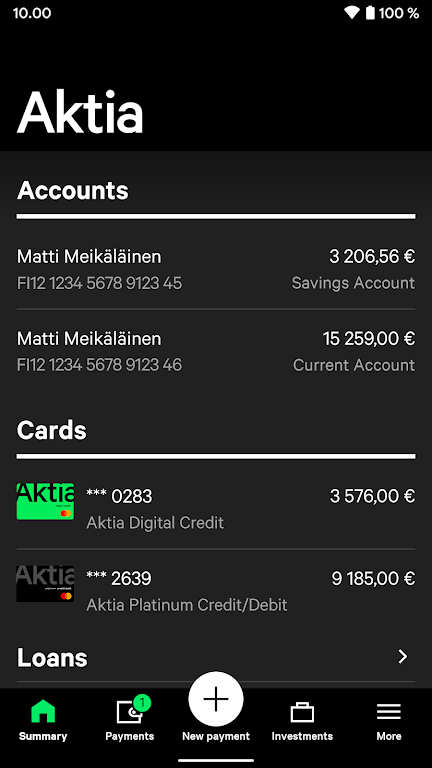 Aktia Mobile Bank Screenshot2