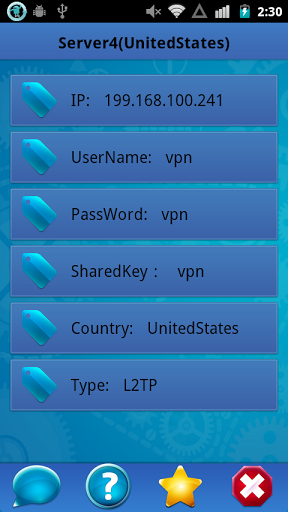 L2TP VPN Account Screenshot2