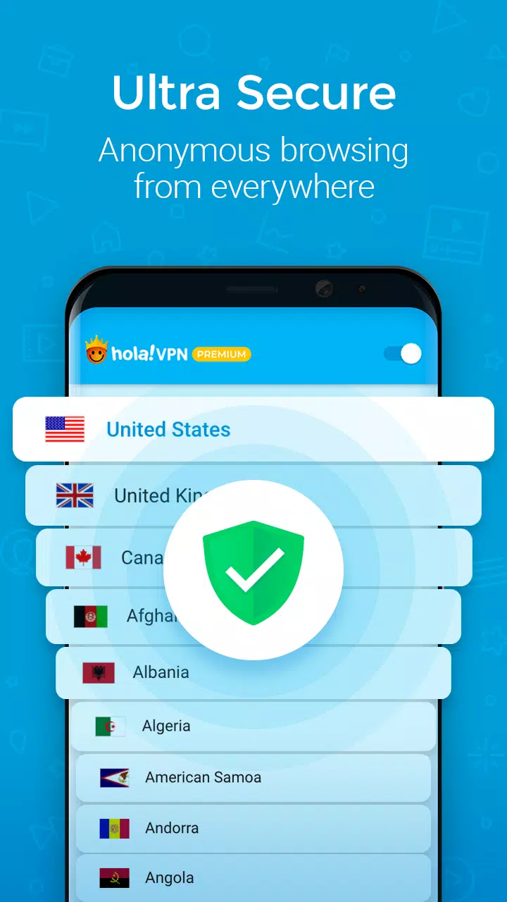 Hola Premium VPN Proxy Screenshot1