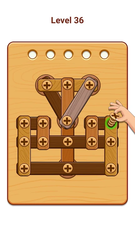 Wood Nuts Game: Unscrew Puzzle Screenshot2