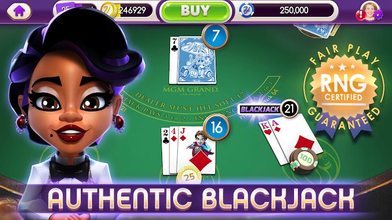 myVEGAS BlackJack 21 Card Game Screenshot2