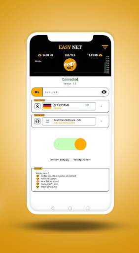 EasyNet VPN Free Data Screenshot1