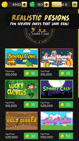 VIP Scratch Cards Screenshot1