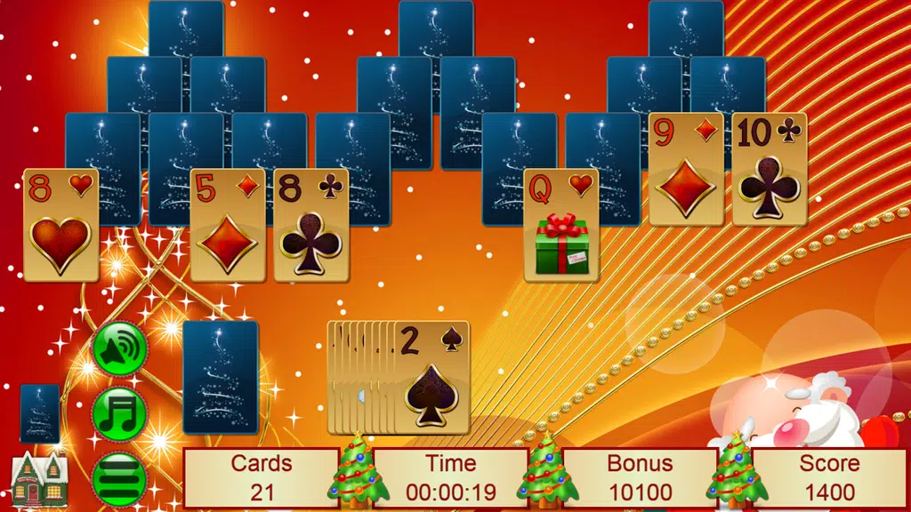 Xmas TriPeaks, card solitaire Screenshot2