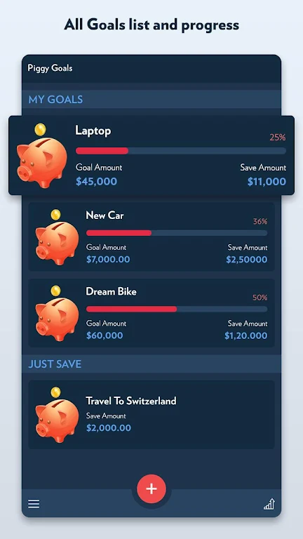 Piggy Bank: Savings Goal Screenshot1