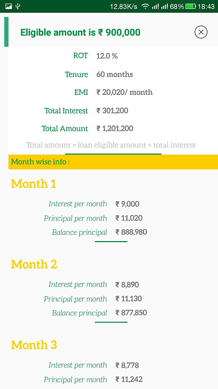 EMI & Loan Eligibility Calculator Screenshot2