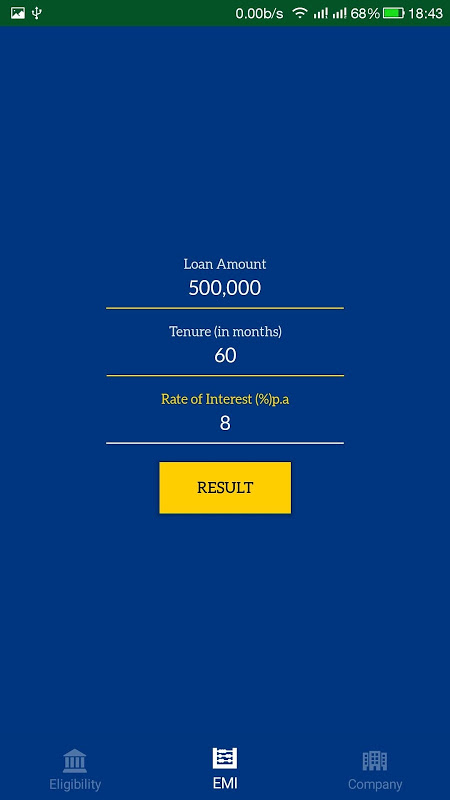 EMI & Loan Eligibility Calculator Screenshot3