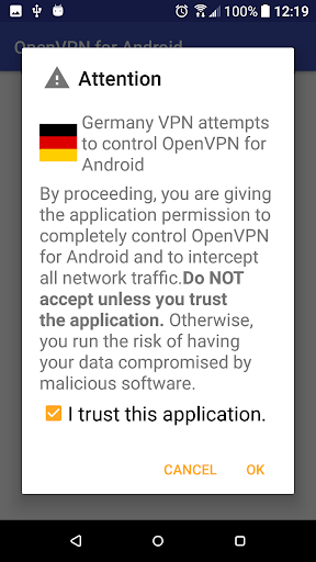 Germany VPN-Plugin for OpenVPN Screenshot2