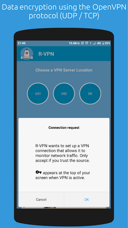 R-VPN – Free VPN For Android Screenshot4