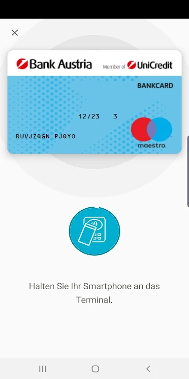 Bank Austria Mobile Geldbörse Screenshot2